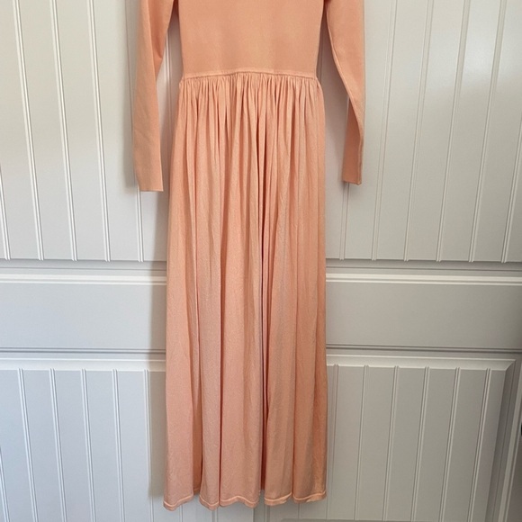 NWT Zimmermann Natura Metallic Scoopneck Maxi Dress peach size 3 US size 10 - Picture 8 of 11